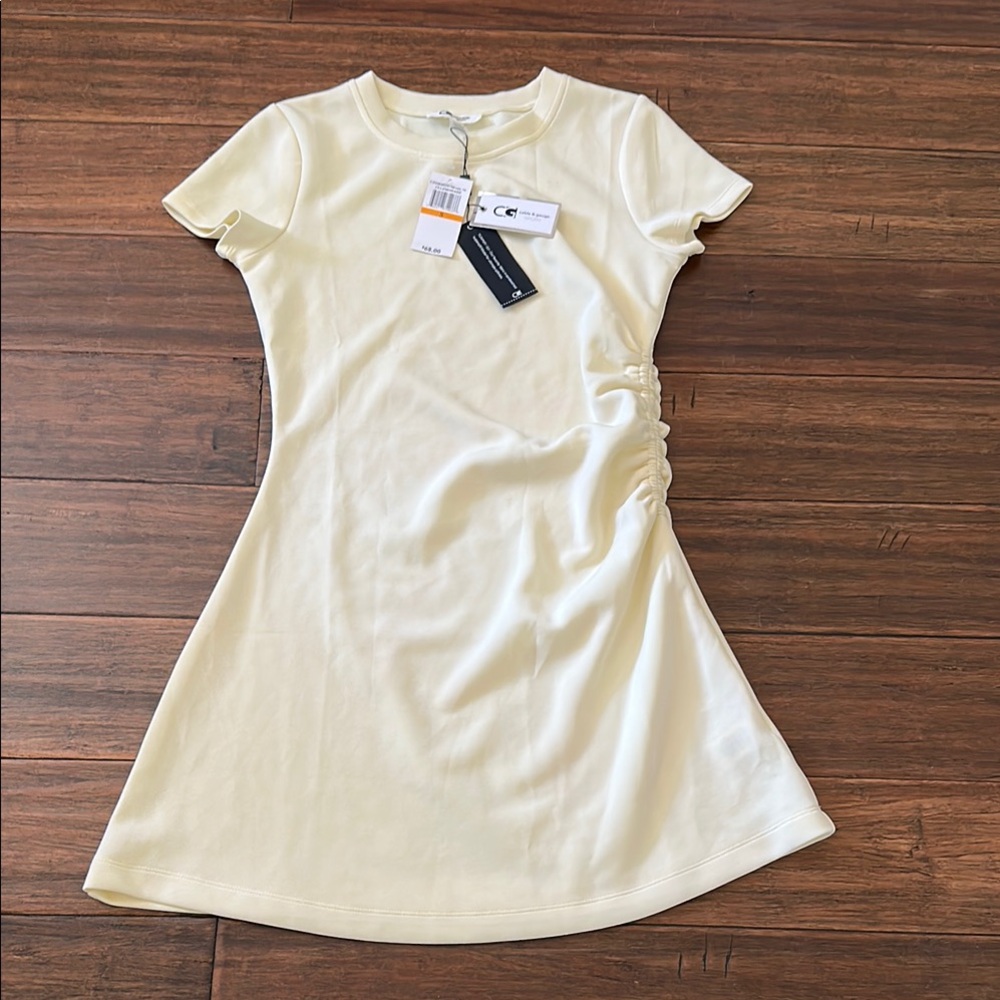 Sporty Yellow Short Sleeve Dress